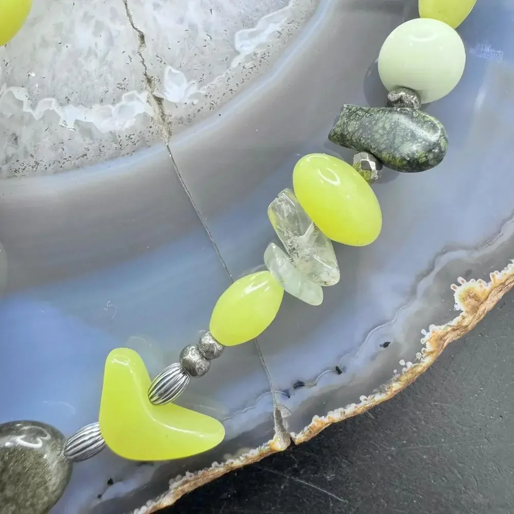 Carolyn Pollack Serpentine/Prehnite Bead Necklace 17